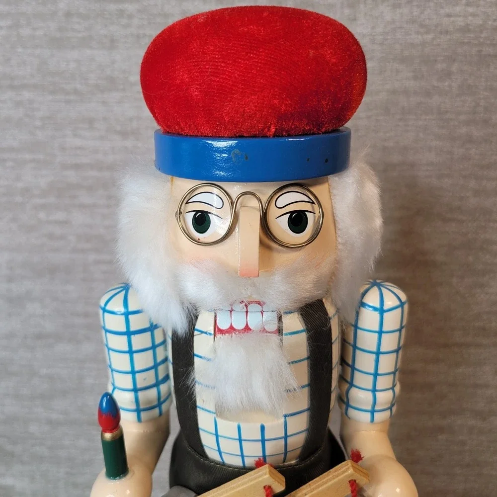 Vintage Geppetto Pinocchio Wooden Nutcracker Puppet 14